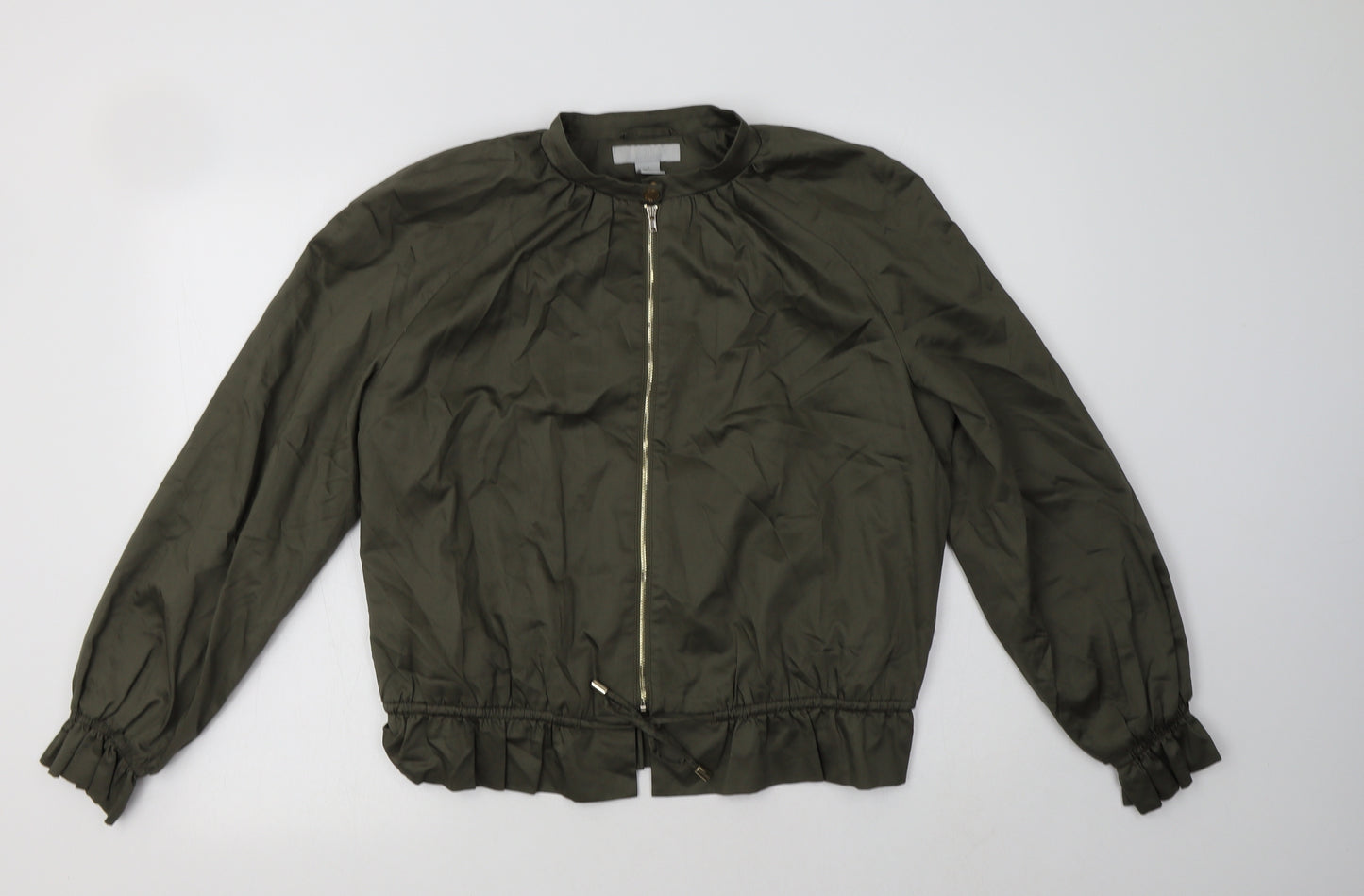 H&M Womens Green   Jacket Coatigan Size 12
