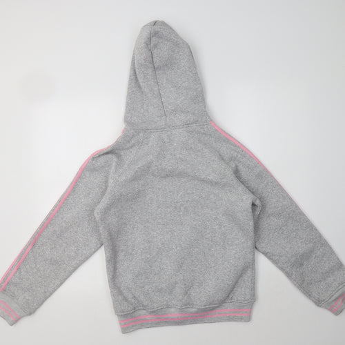 Euro Souvenir Womens Grey Striped Polyester Full Zip Hoodie Size M   - Paris