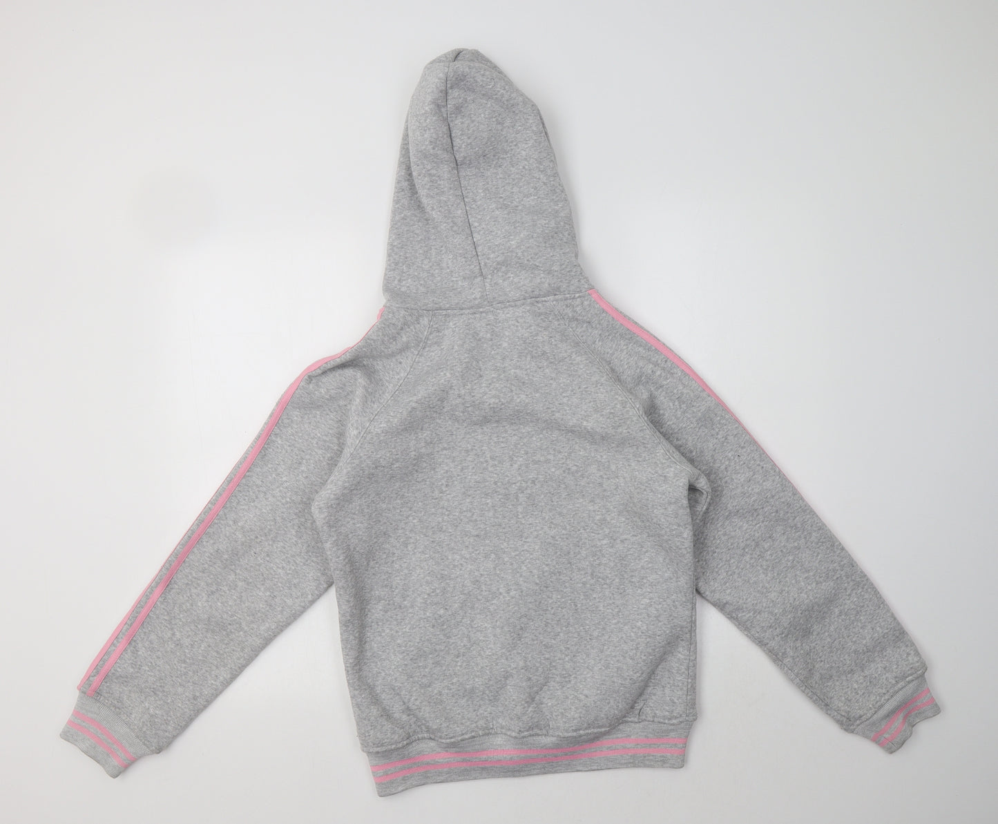 Euro Souvenir Womens Grey Striped Polyester Full Zip Hoodie Size M   - Paris