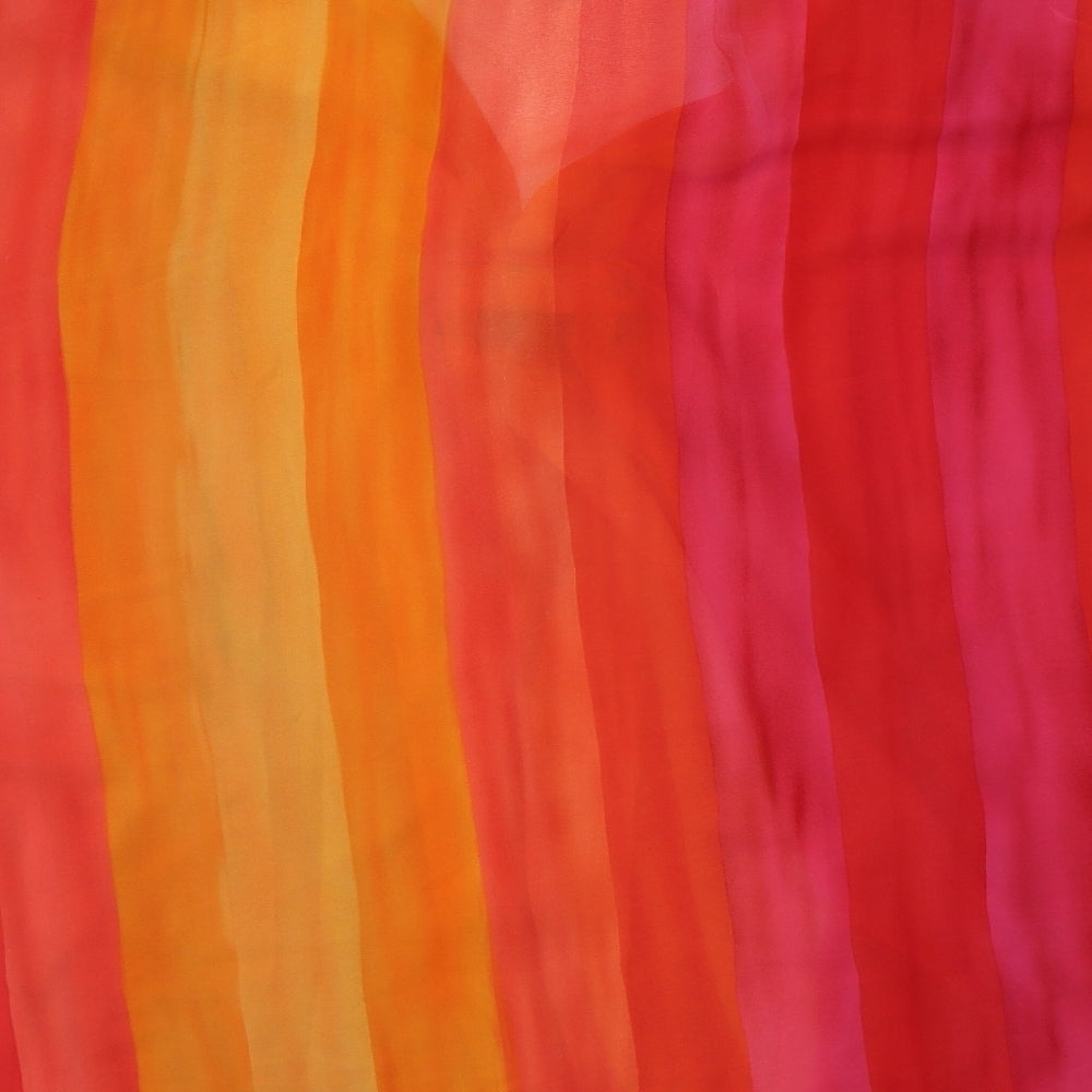 Savoir Womens Multicoloured Striped Polyester Tunic Blouse Size L V-Neck - Beach Cover Up