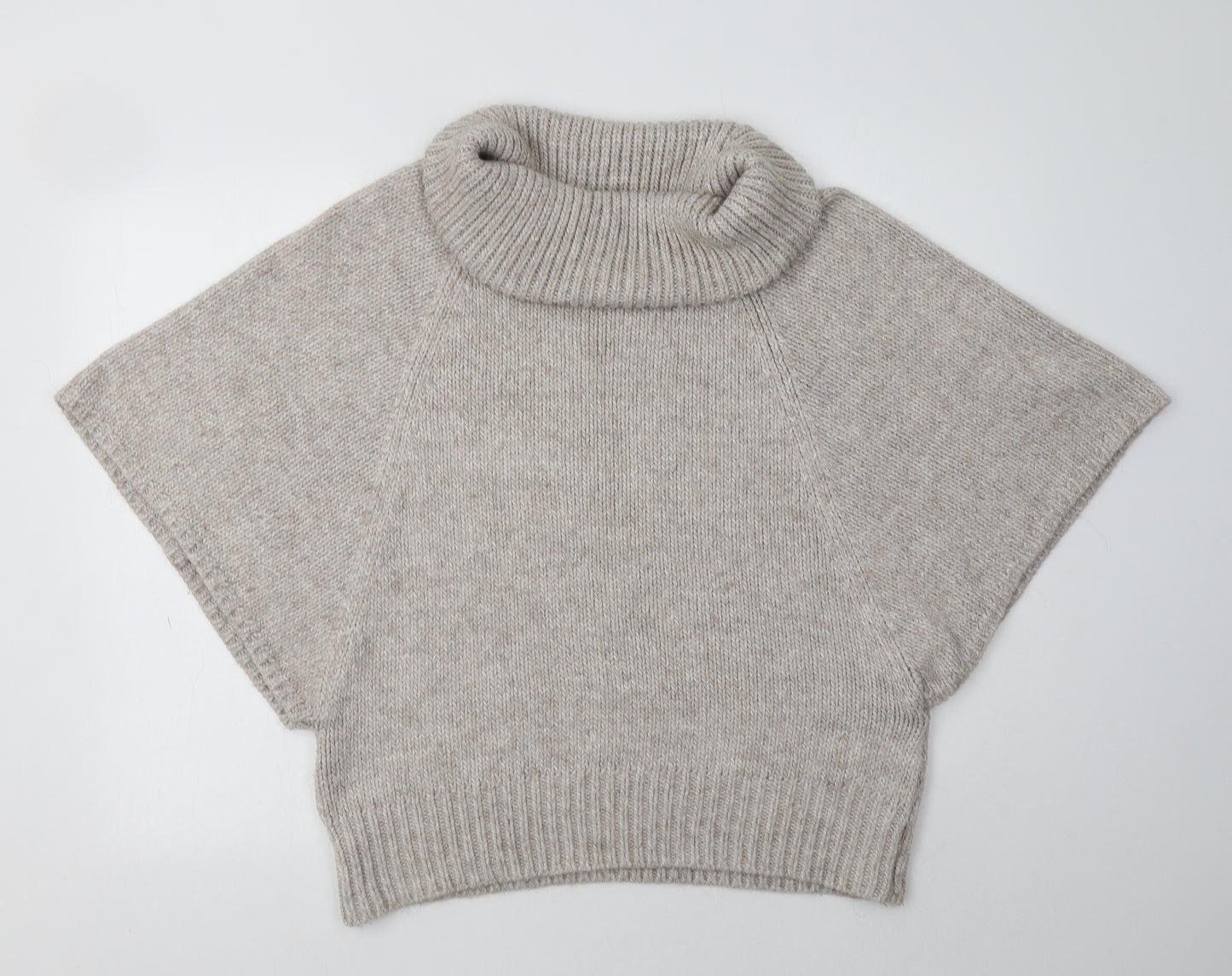 South Womens Beige Roll Neck  Acrylic Pullover Jumper Size 20