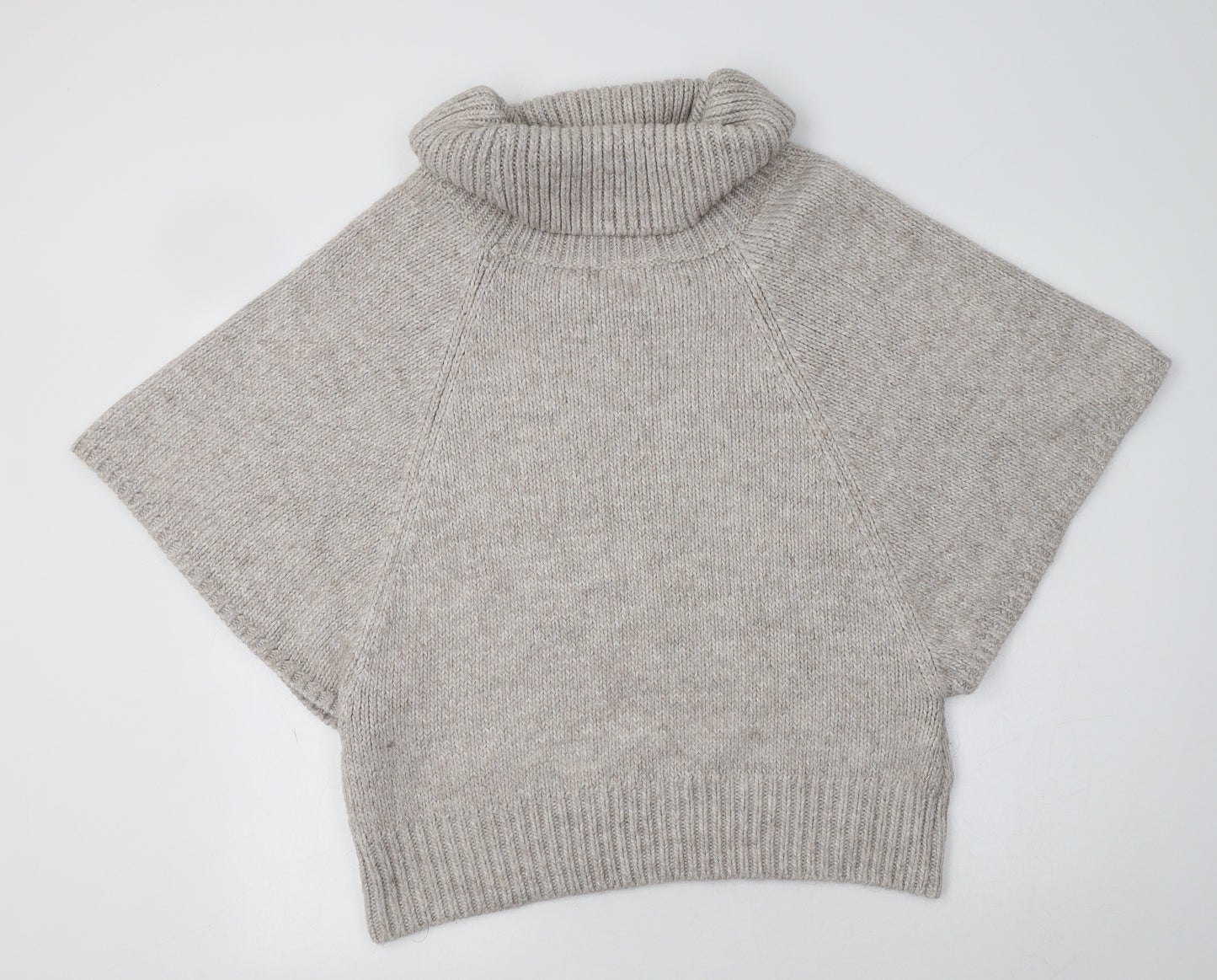 South Womens Beige Roll Neck  Acrylic Pullover Jumper Size 20