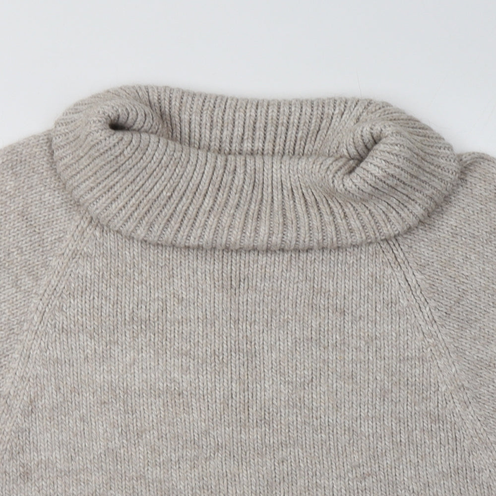 South Womens Beige Roll Neck  Acrylic Pullover Jumper Size 20