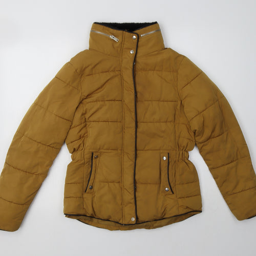 New Look Womens Yellow   Puffer Jacket Jacket Size 8