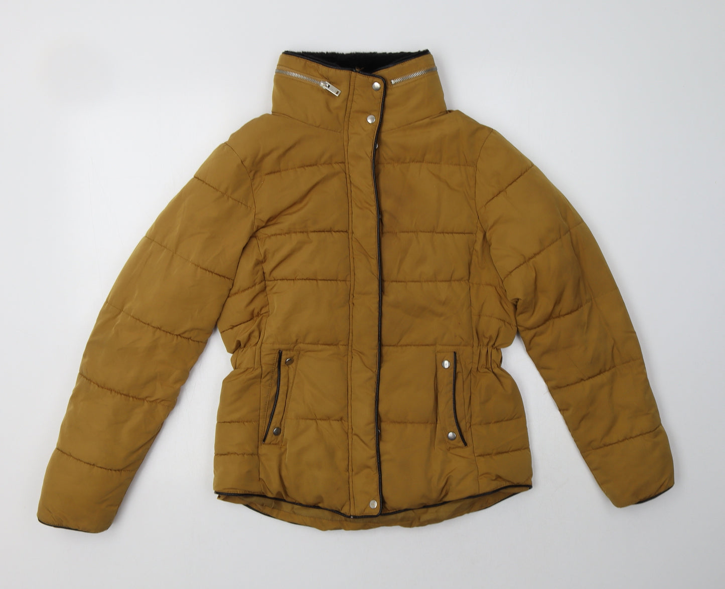 New Look Womens Yellow   Puffer Jacket Jacket Size 8