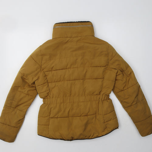 New Look Womens Yellow   Puffer Jacket Jacket Size 8