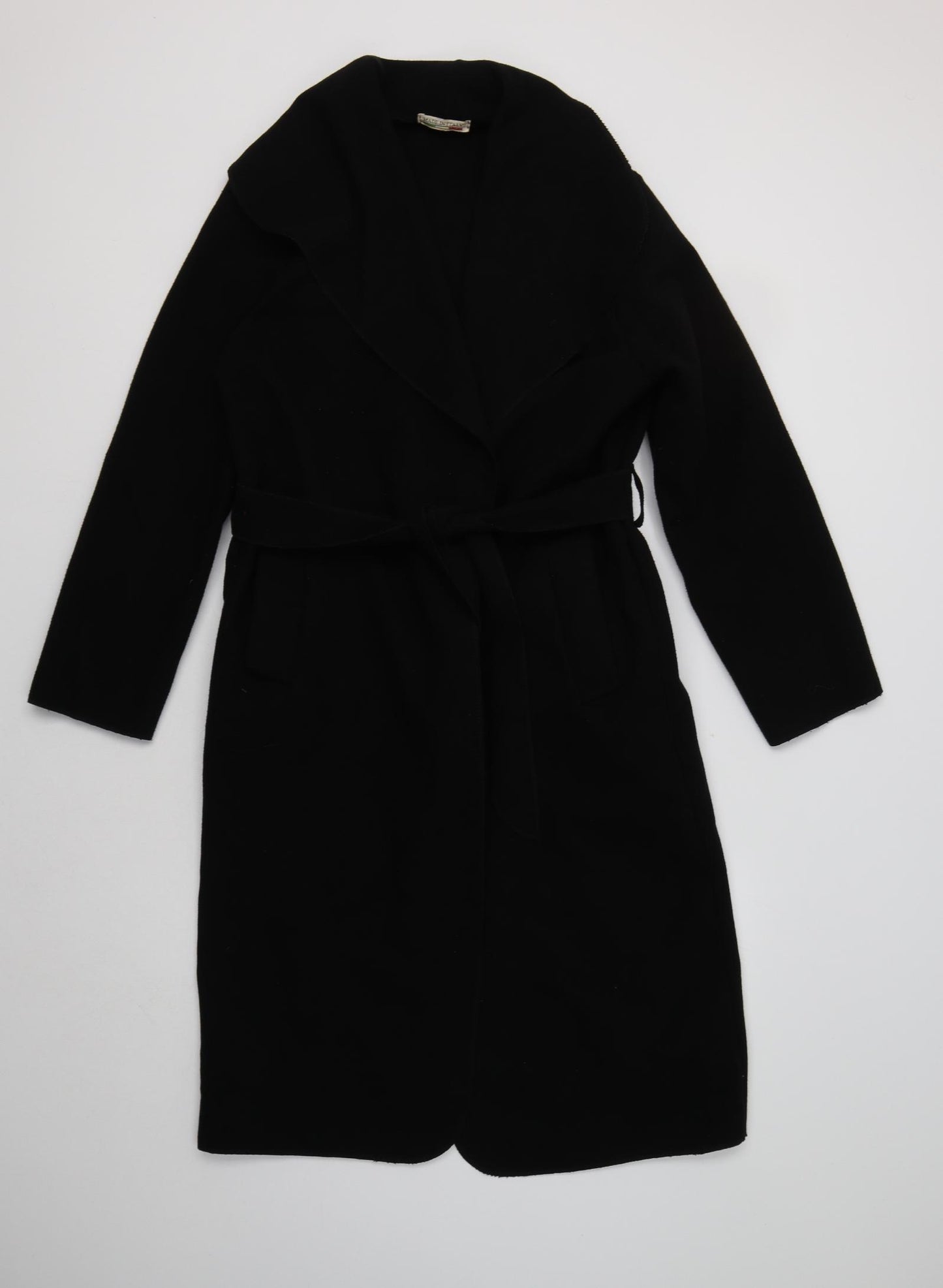 Made in Italy Womens Black   Overcoat Coat Size M