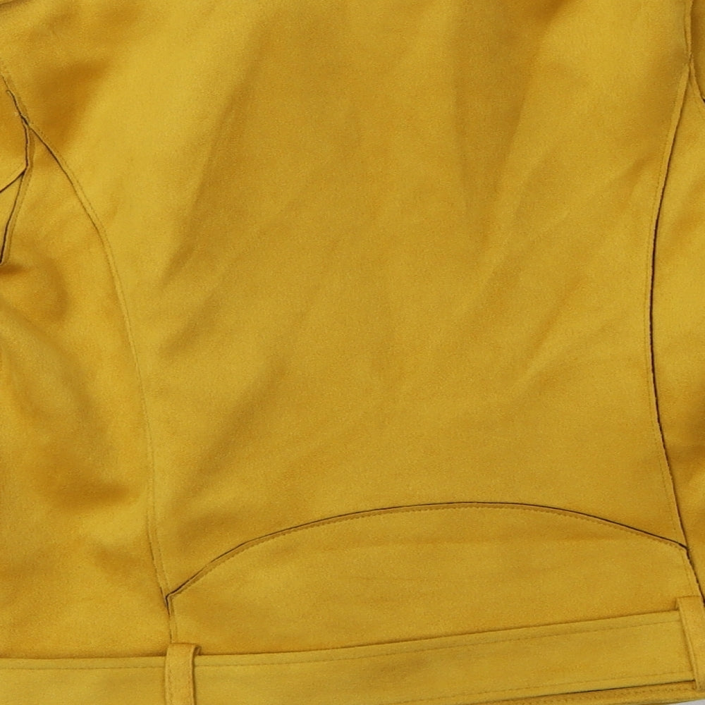 Matalan Girls Yellow   Motorcycle Jacket Jacket Size 11 Years