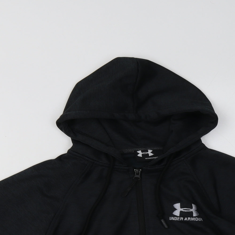 Under armour Boys Grey  Polyester Full Zip Hoodie Size 7-8 Years