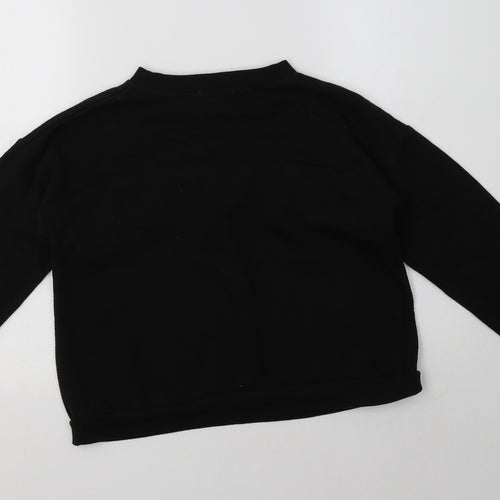 Primark Girls Black  Polyester Pullover Sweatshirt Size 12-13 Years