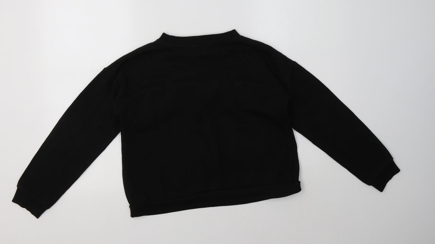 Primark Girls Black  Polyester Pullover Sweatshirt Size 12-13 Years