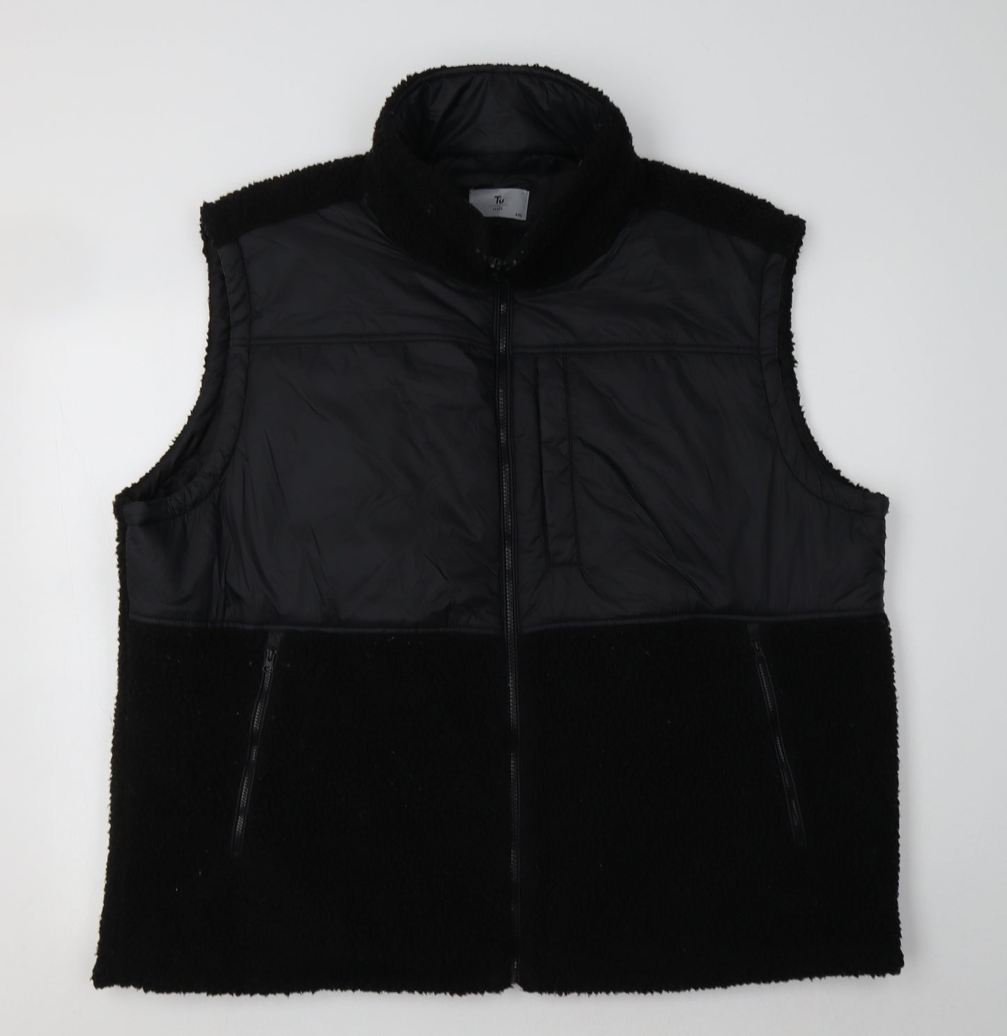 TU Mens Black   Jacket Waistcoat Size 2XL