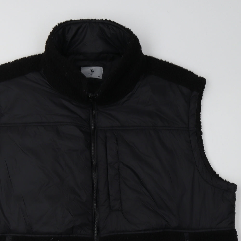 TU Mens Black   Jacket Waistcoat Size 2XL
