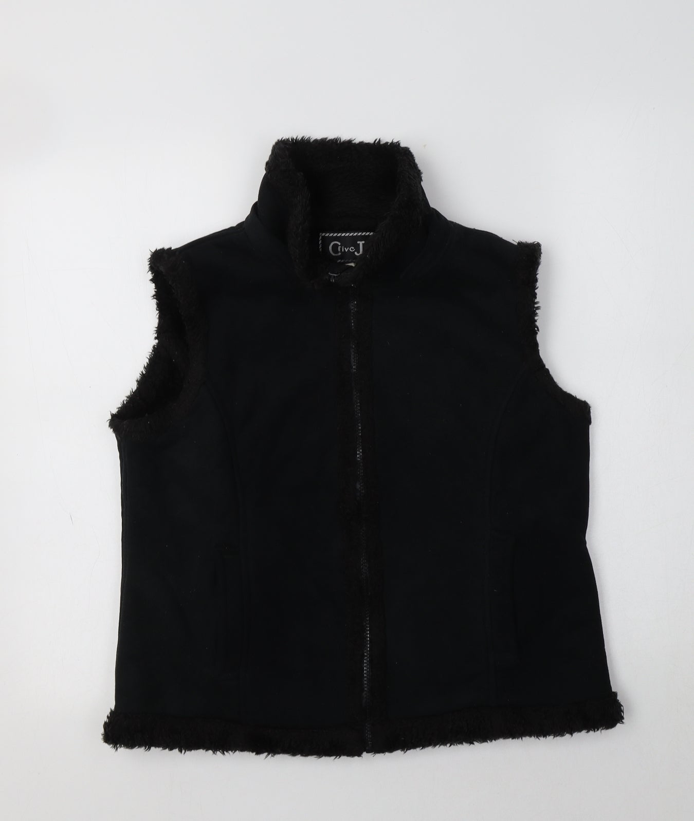 Clive J Womens Black   Gilet Waistcoat Size M