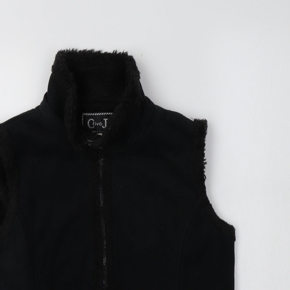 Clive J Womens Black   Gilet Waistcoat Size M