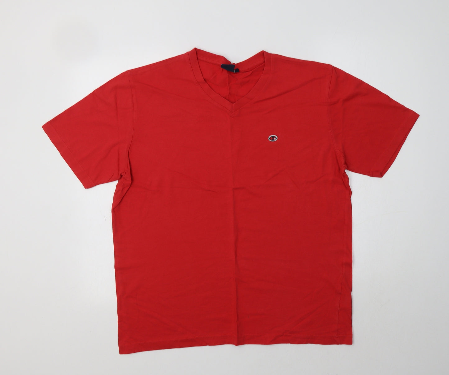 Herod Mens Red  Cotton  T-Shirt Size XL V-Neck