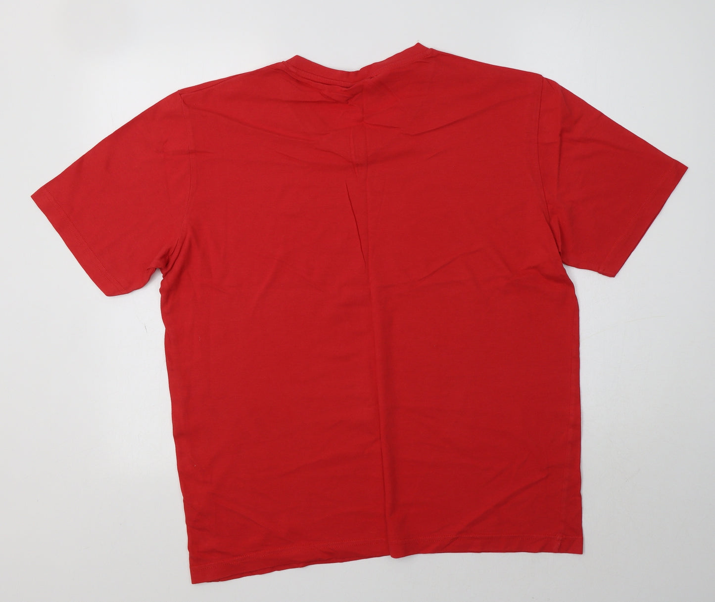Herod Mens Red  Cotton  T-Shirt Size XL V-Neck