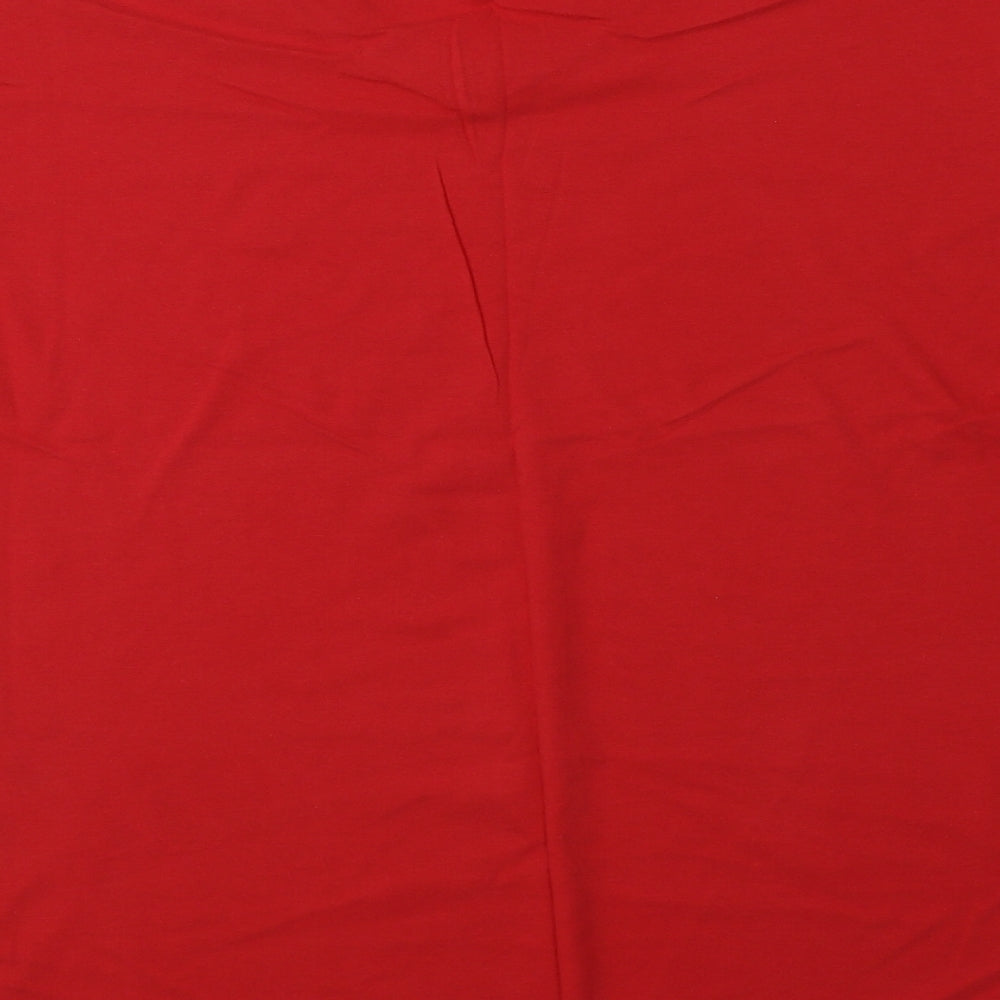 Herod Mens Red  Cotton  T-Shirt Size XL V-Neck