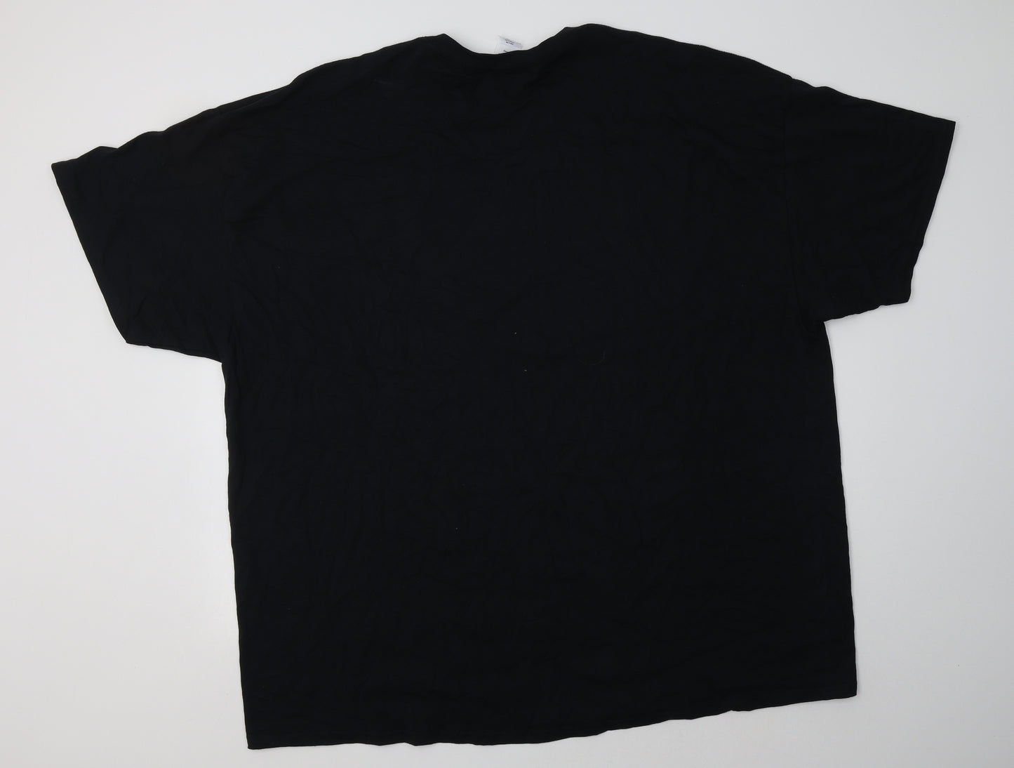 Gildan Womens Black  Cotton Basic Polo Size 4XL Crew Neck