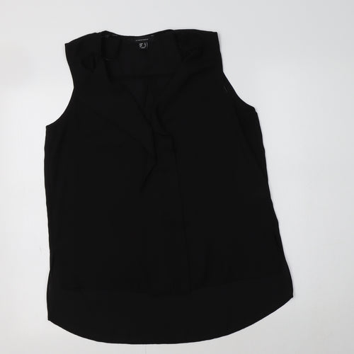 Primark Womens Black  Polyester Basic Blouse Size 12 V-Neck