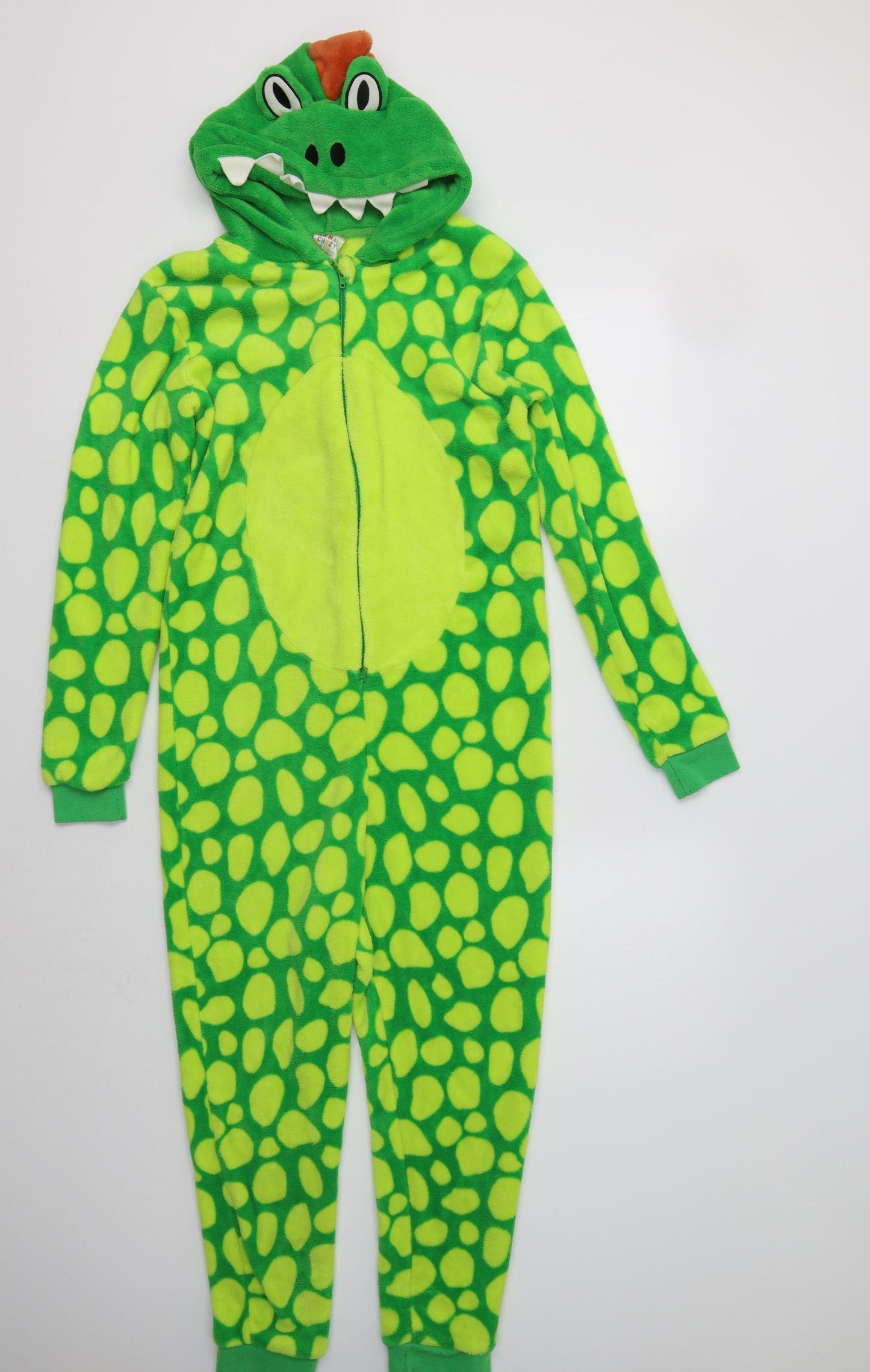 Animal Crazy Girls Green Polka Dot Polyester  Bodysuit Size 11-12 Years   - Onesie