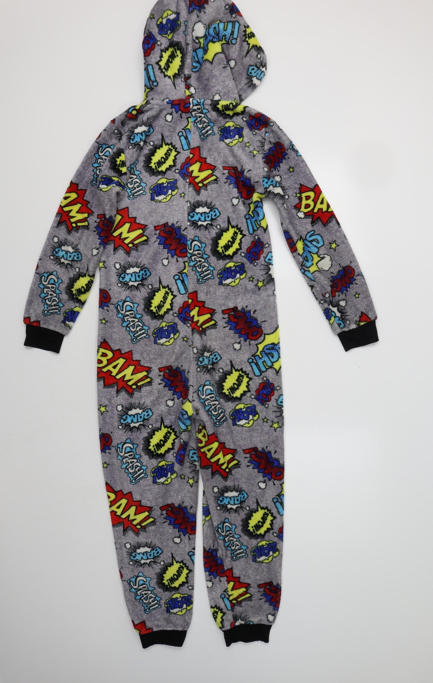 Peacocs Boys Grey Geometric Polyester  Bodysuit Size 10-11 Years   - Onesie