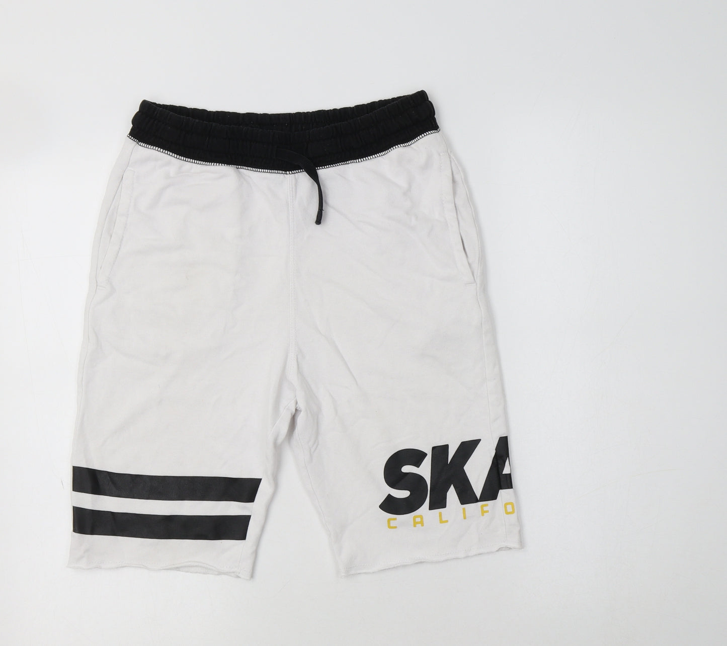 H&M Boys White  Cotton Sweat Shorts Size 13-14 Years  Regular