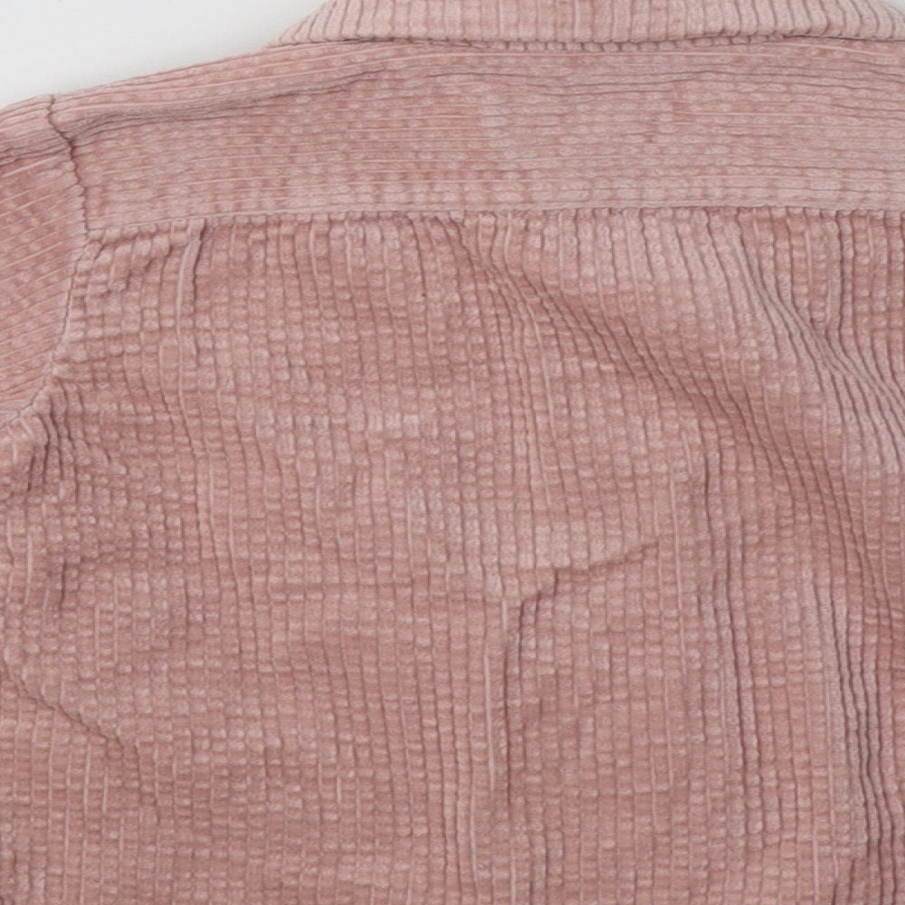 Primark Girls Pink  Cotton Basic Button-Up Size 2-3 Years Collared