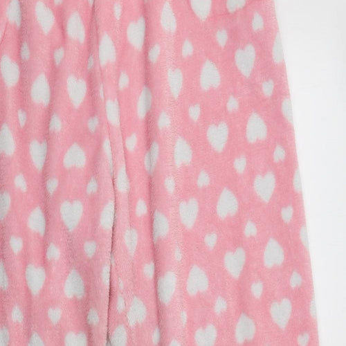 SheIn Womens Pink  Polyester  Pyjama Pants Size L   - Heart Print