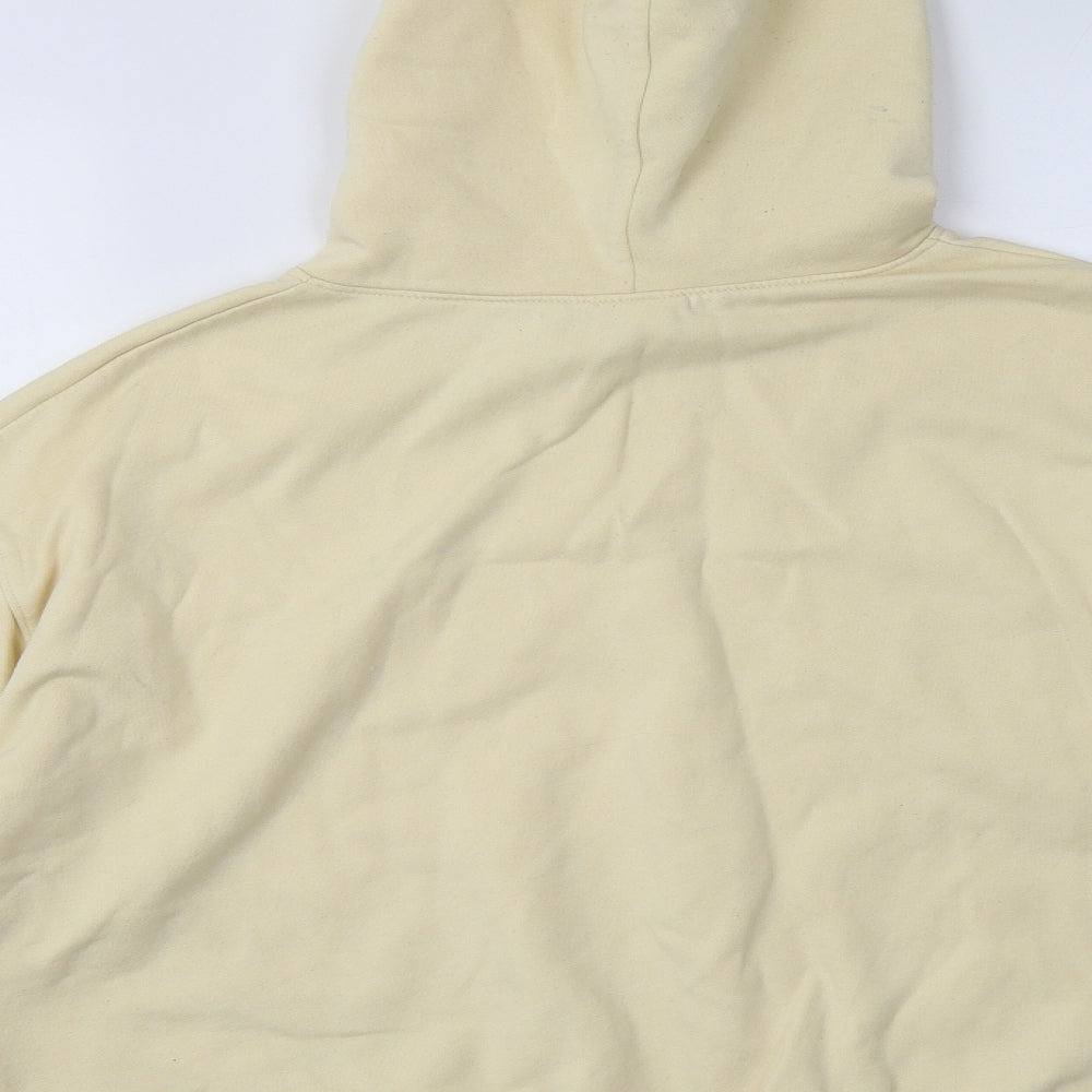H&M Womens Yellow  Cotton Pullover Hoodie Size S