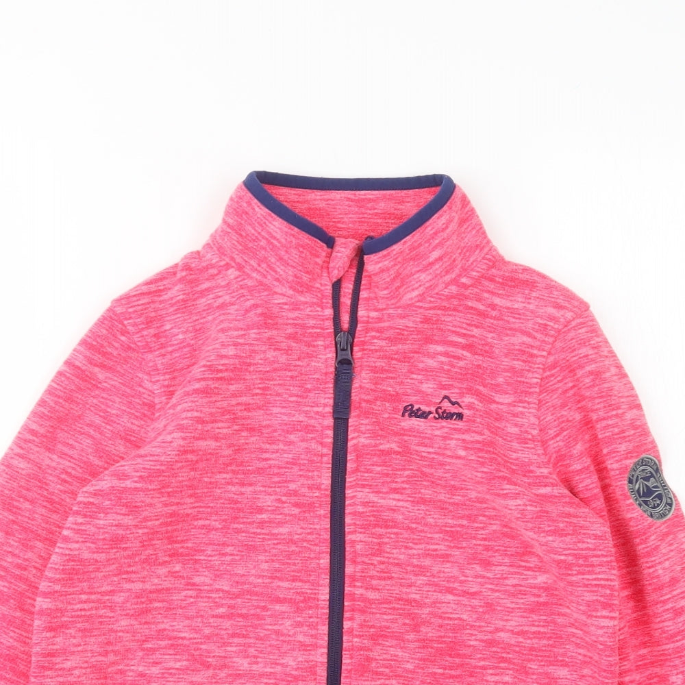 Peter Strom Girls Pink  Polyester Full Zip Sweatshirt Size 9-10 Years