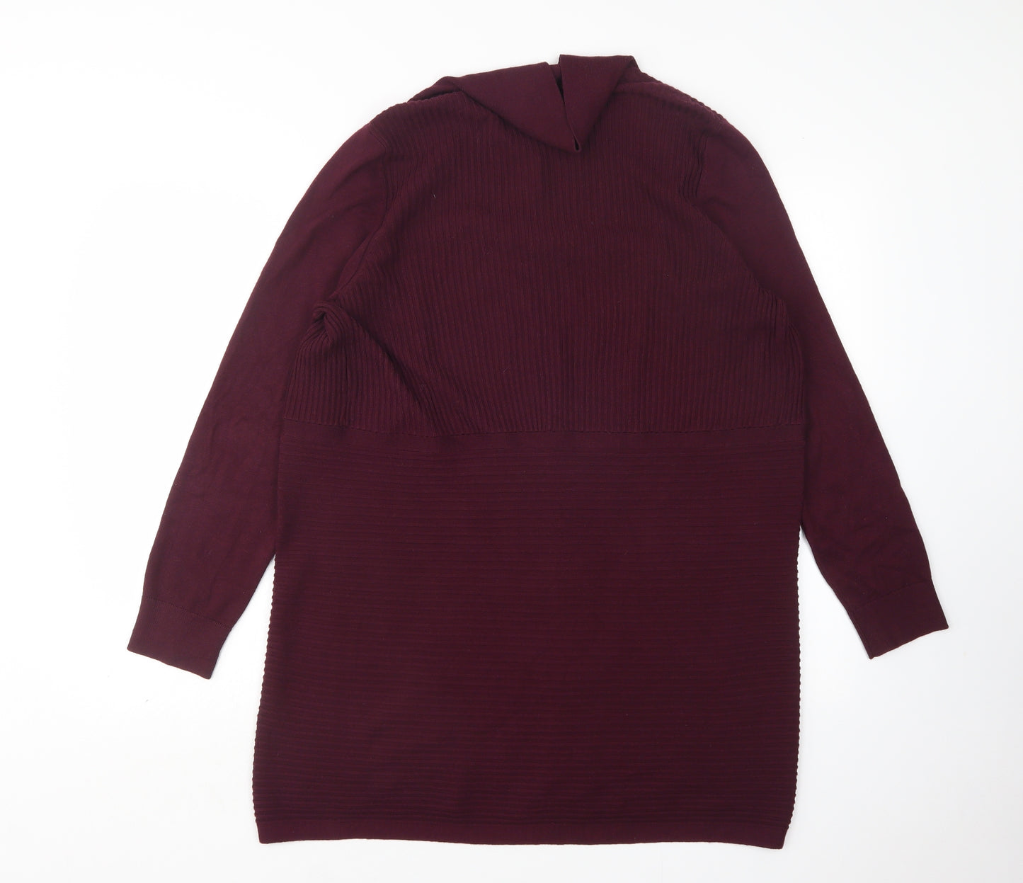 Debenhams Womens Purple V-Neck  Viscose Cardigan Jumper Size 16