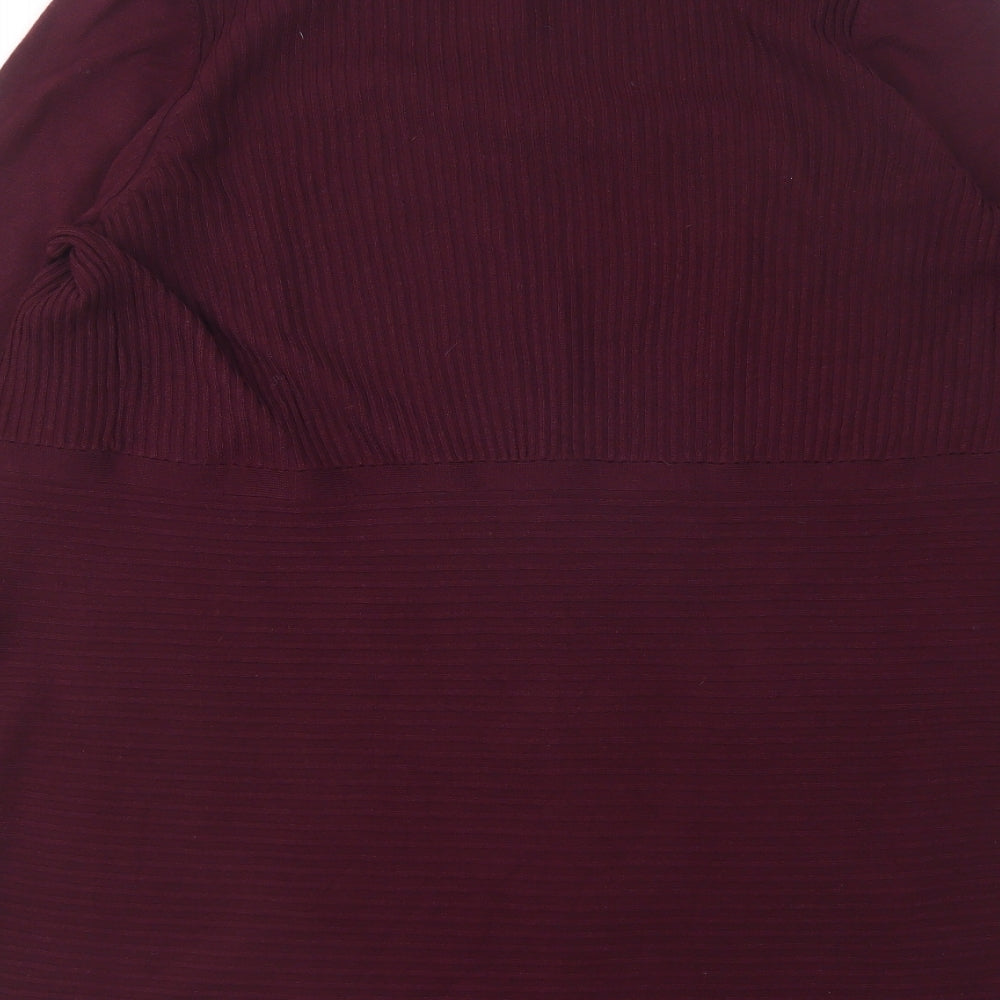 Debenhams Womens Purple V-Neck  Viscose Cardigan Jumper Size 16