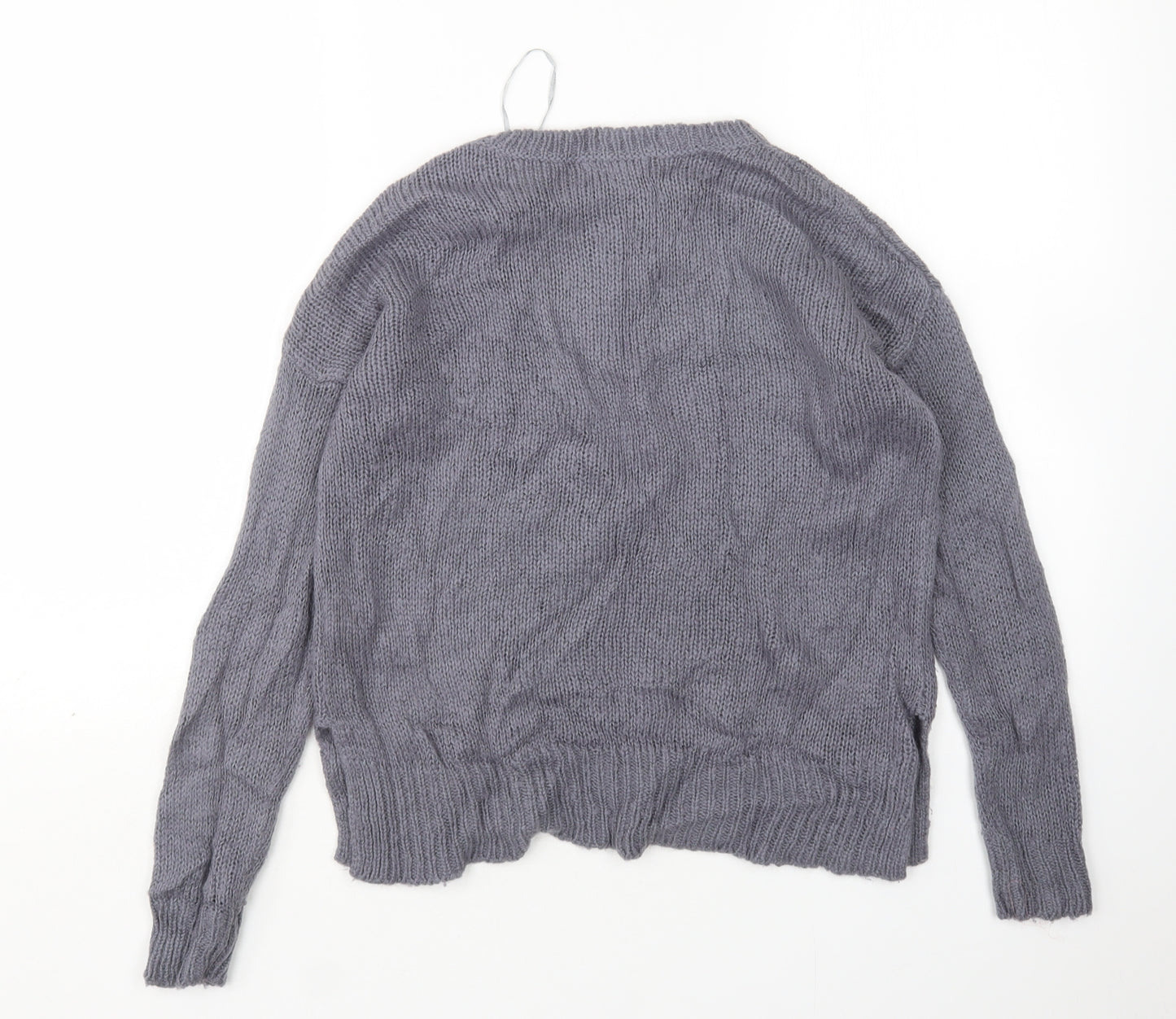 New Look Womens Grey Round Neck   Pullover Jumper Size S