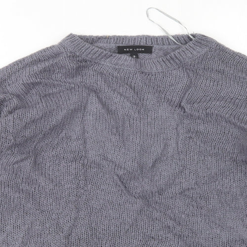 New Look Womens Grey Round Neck   Pullover Jumper Size S