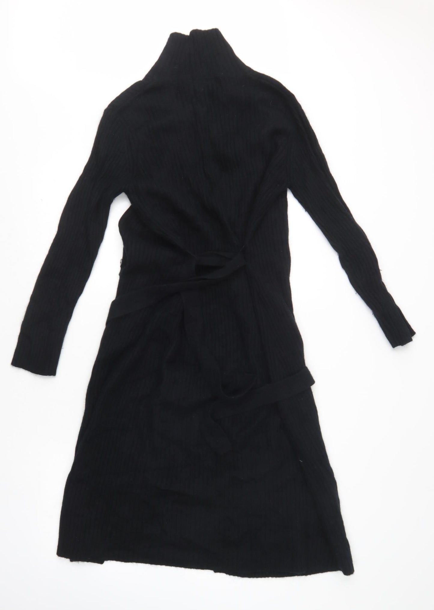 Principles Womens Black V-Neck  Wool Cardigan Jumper Size 14