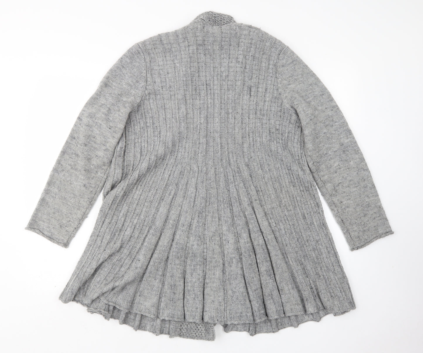 George Womens Grey V-Neck  Acrylic Cardigan Jumper Size 16