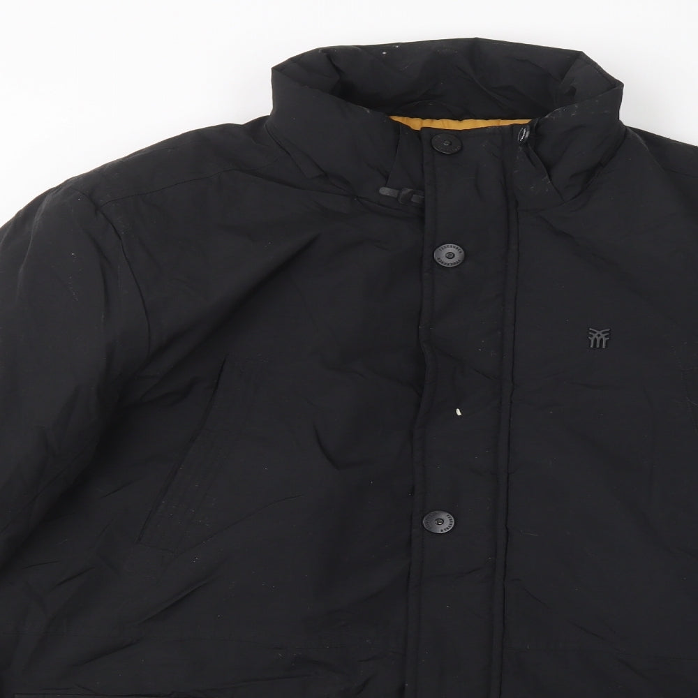 Fenchurch Mens Black   Parka Coat Size M