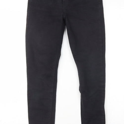 Topshop Womens Black  Cotton Skinny Jeans Size 26 in L29 in Regular