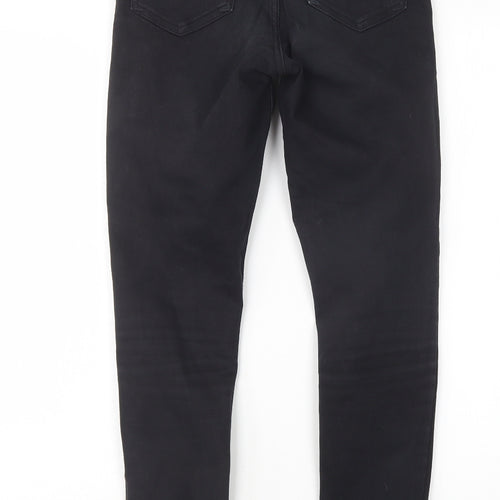 Topshop Womens Black  Cotton Skinny Jeans Size 26 in L29 in Regular