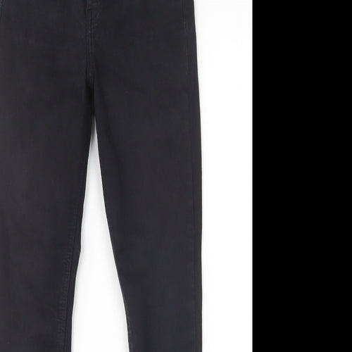 Topshop Womens Black  Cotton Skinny Jeans Size 26 in L29 in Regular