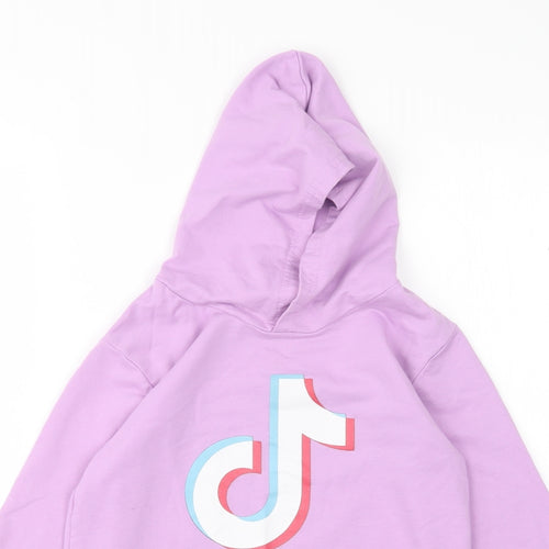 Foanja Girls Pink  Cotton Pullover Hoodie Size 12 Years   - TIKTOK