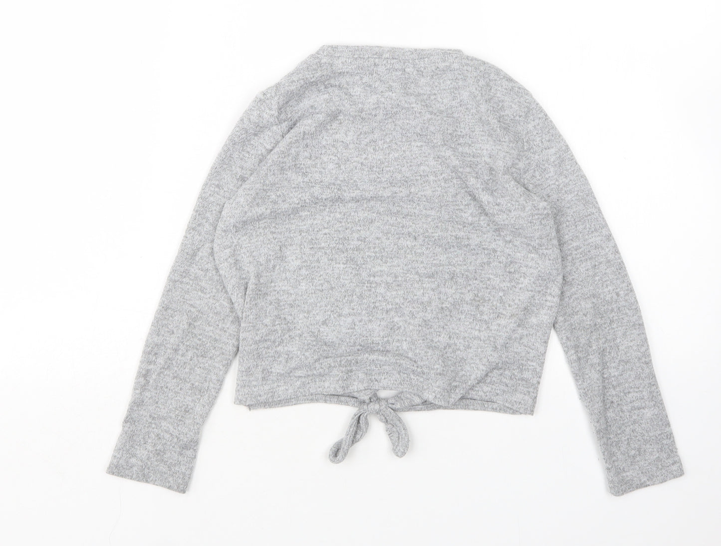 Primark Girls Grey Round Neck  Polyester Pullover Jumper Size 8-9 Years