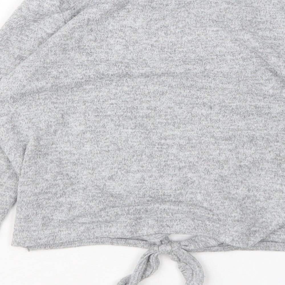 Primark Girls Grey Round Neck  Polyester Pullover Jumper Size 8-9 Years