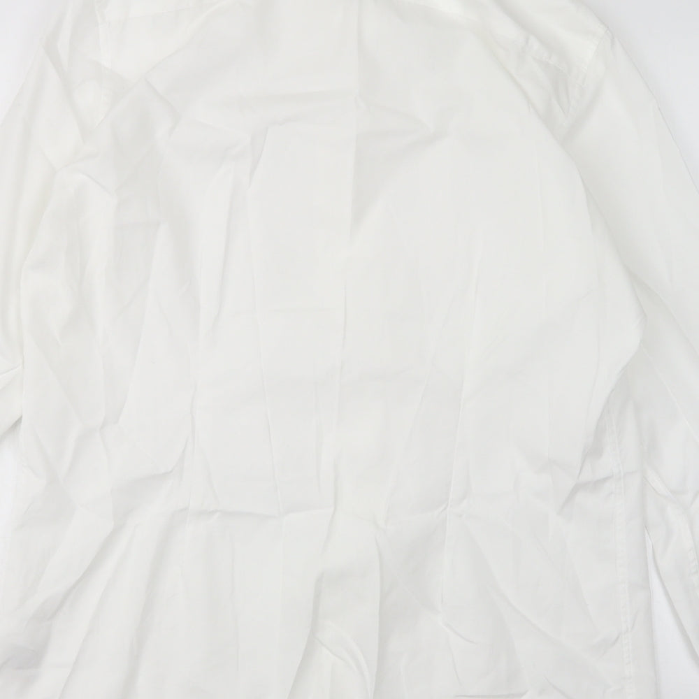NEXT Mens White  Cotton  Dress Shirt Size 16 Collared