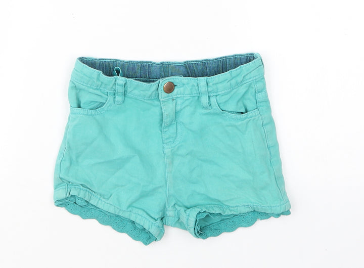 John Lewis Girls Green Cotton Bermuda Shorts Size 5 Years Regular