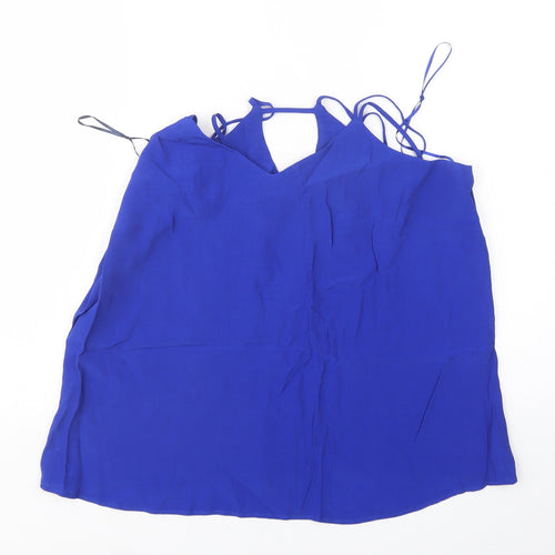 F&F Womens Blue   Basic Blouse Size 14 V-Neck