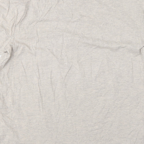 TU Mens Beige  Cotton  T-Shirt Size L Round Neck