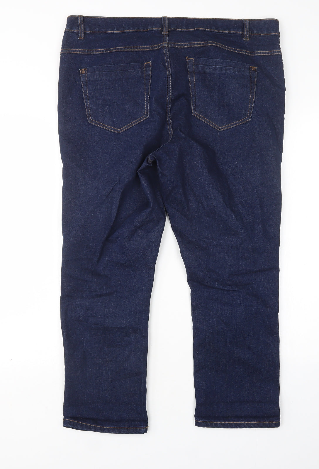 George Womens Blue  Cotton Skinny Jeans Size 18 L26 in Regular