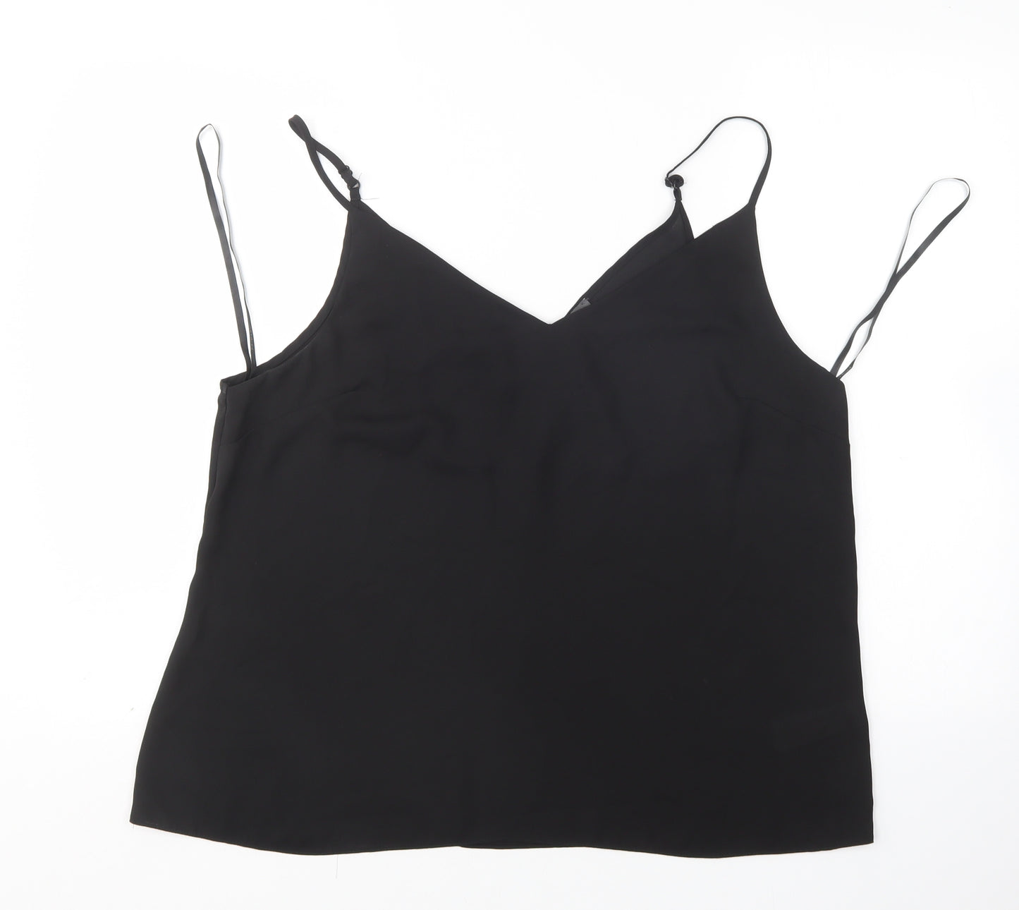 Primark Womens Black  Polyester Basic Blouse Size 18 V-Neck